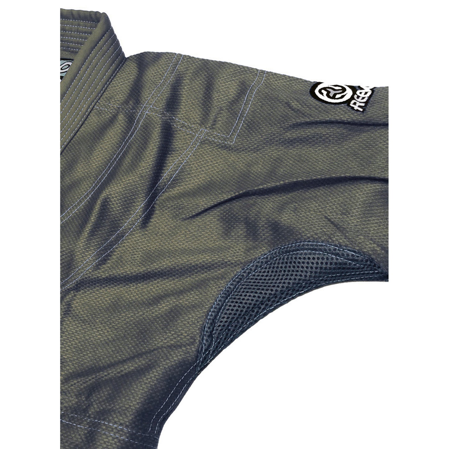 Reevo Guard Ultralight BJJ Gi for Adults and Kids with White Belt - Army Green