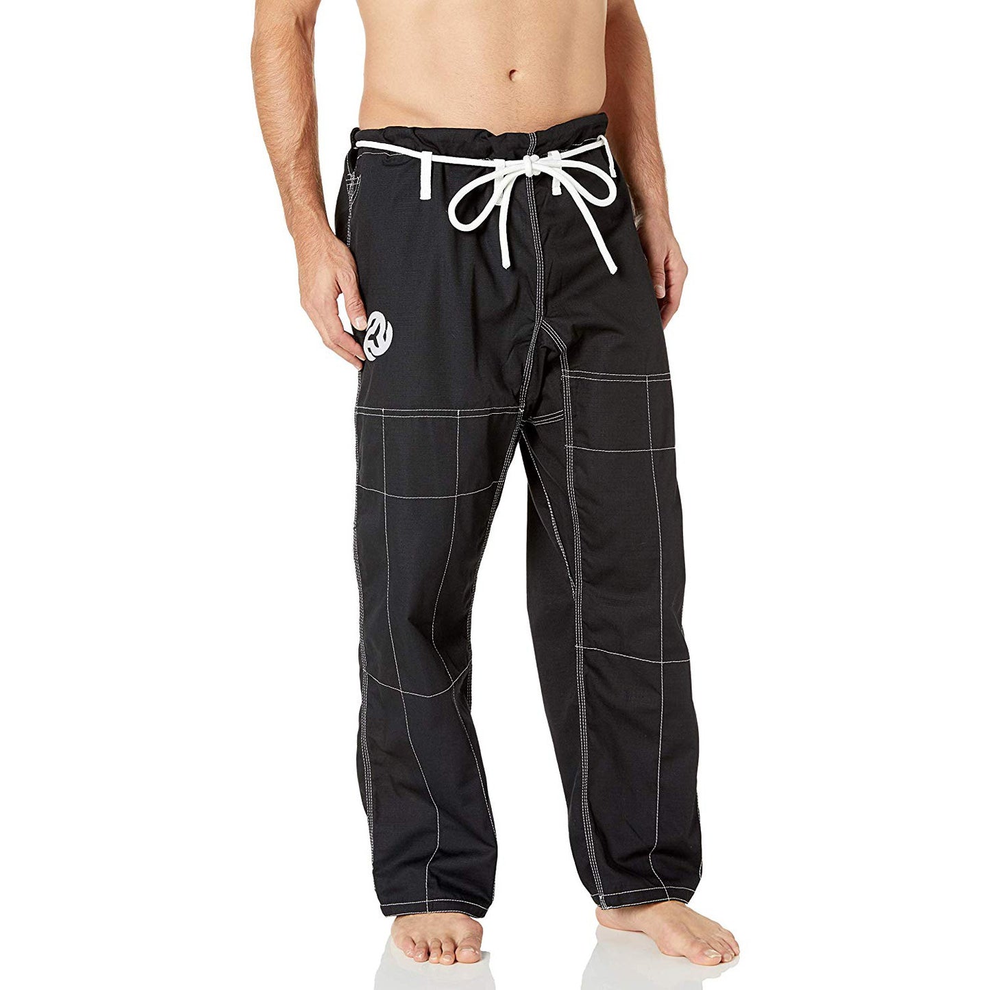 Reevo Guard Ultralight BJJ Gi for Adults and Kids with White Belt - Black
