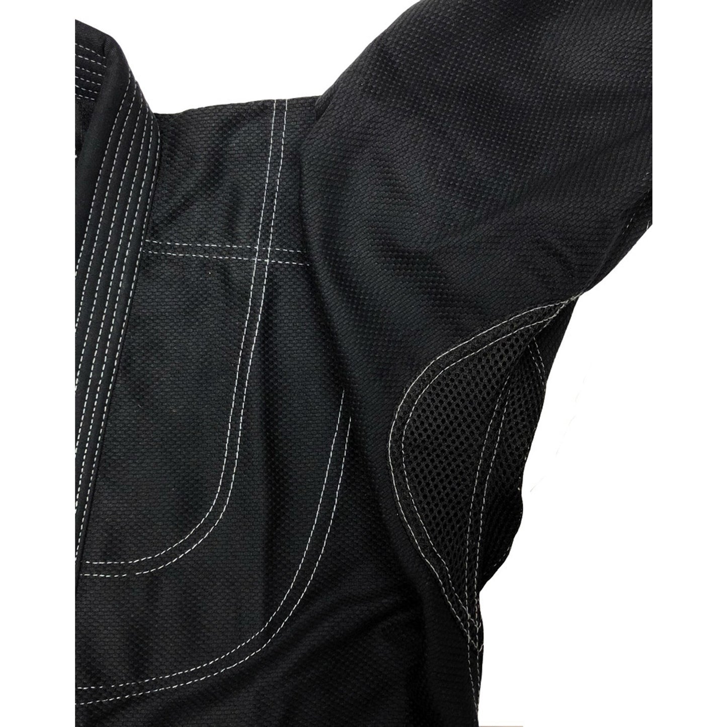 Reevo Guard Ultralight BJJ Gi for Adults and Kids with White Belt - Black