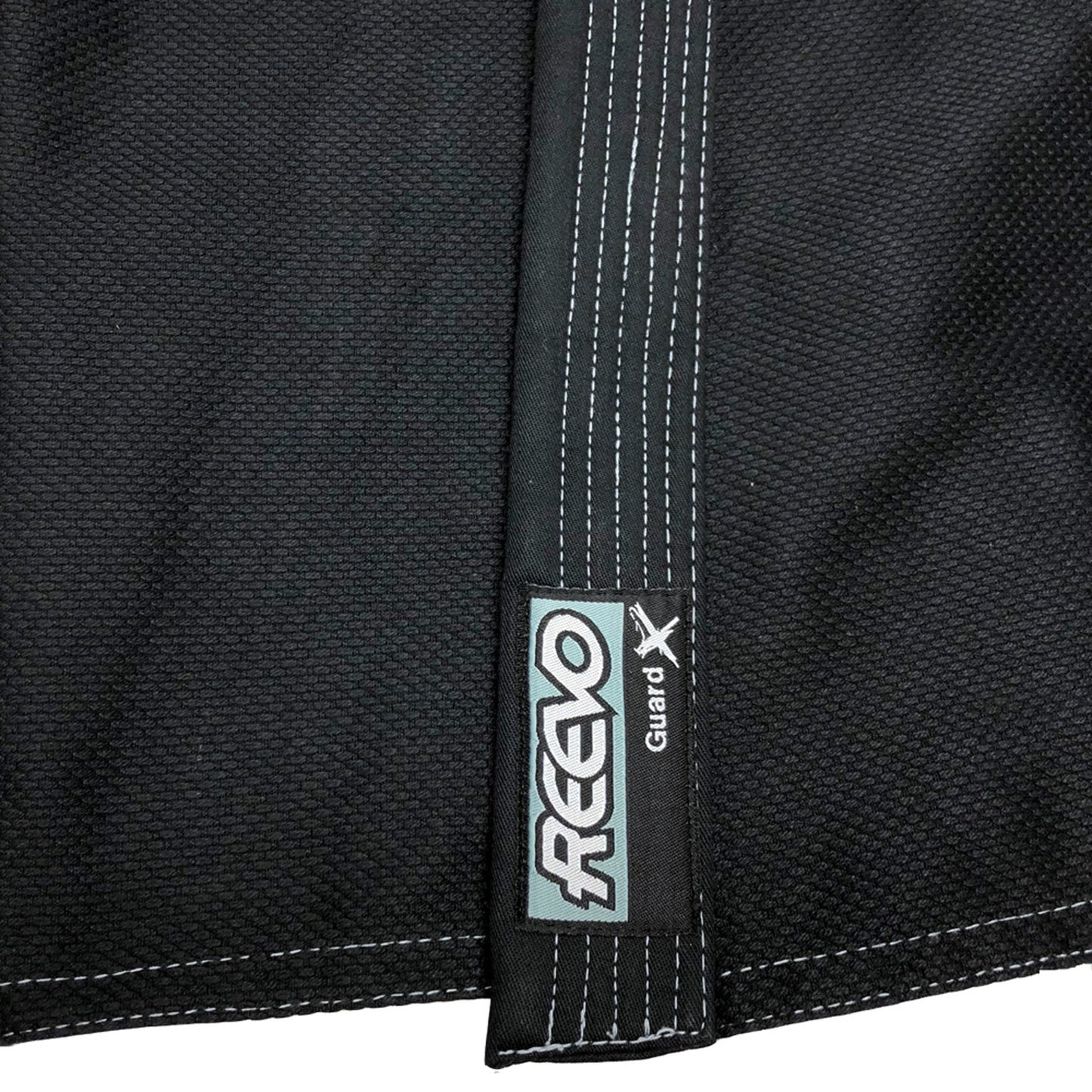 Reevo Guard Ultralight BJJ Gi for Adults and Kids with White Belt - Black