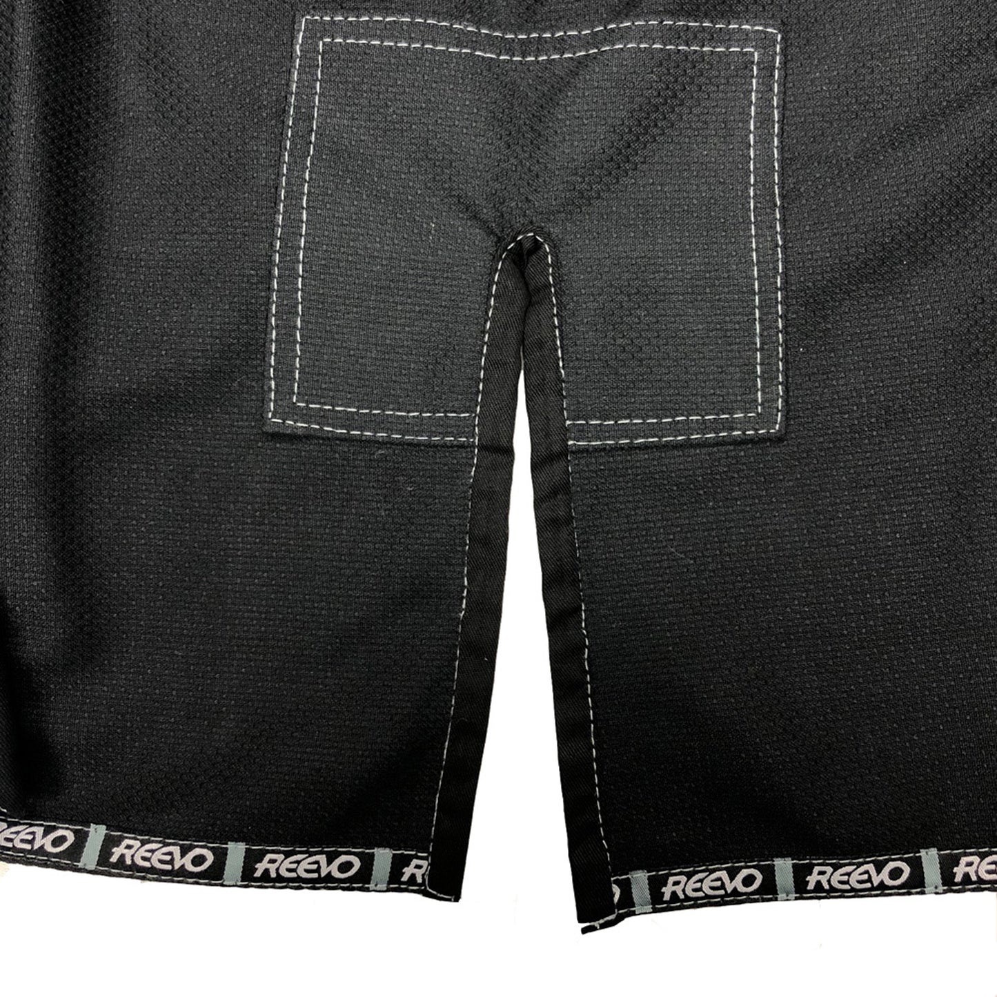 Reevo Guard Ultralight BJJ Gi for Adults and Kids with White Belt - Black