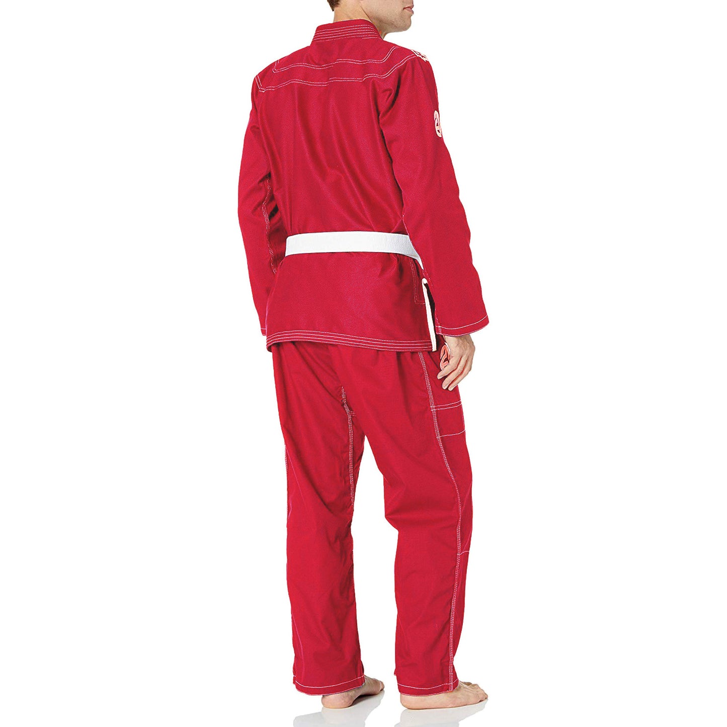 Reevo Guard Ultralight BJJ Gi for Adults and Kids with White Belt - Red