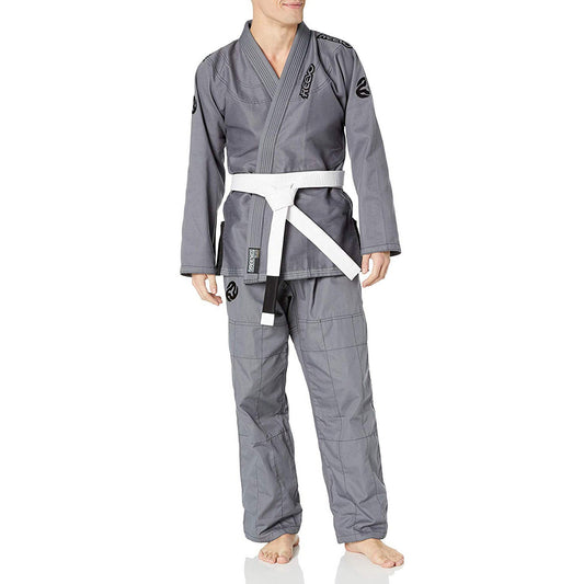 Reevo Guard Ultralight BJJ Gi for Adults and Kids with White Belt - Grey