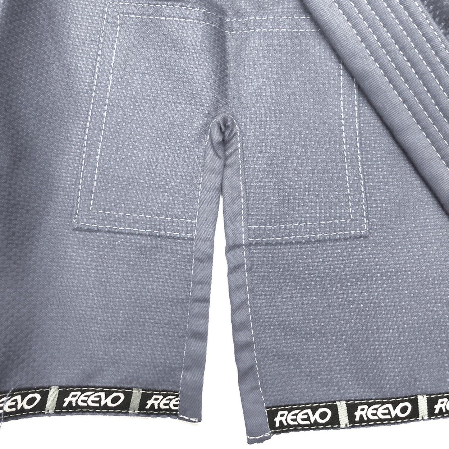 Reevo Guard Ultralight BJJ Gi for Adults and Kids with White Belt - Grey