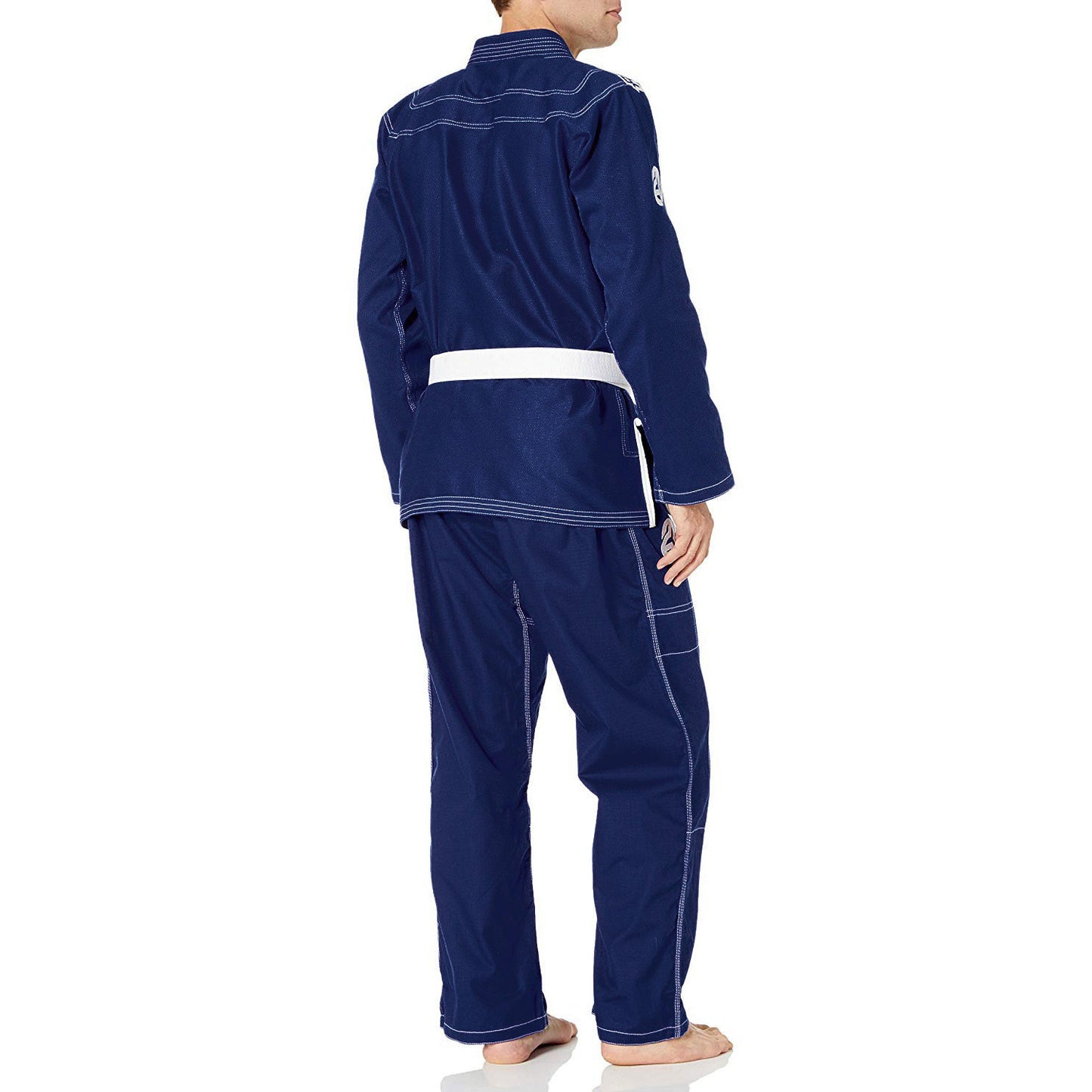 Reevo Guard Ultralight BJJ Gi for Adults and Kids with White Belt - Navy Blue