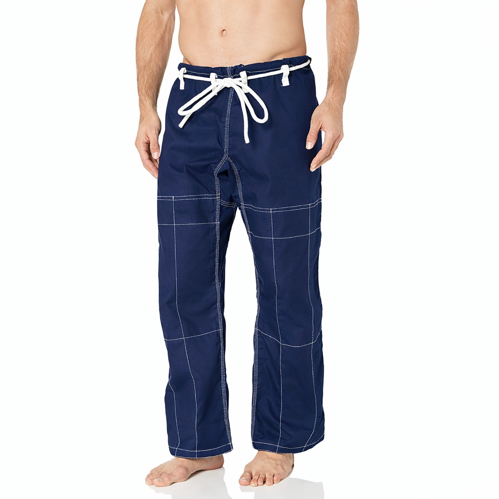 Reevo Guard Ultralight BJJ Gi for Adults and Kids with White Belt - Navy Blue