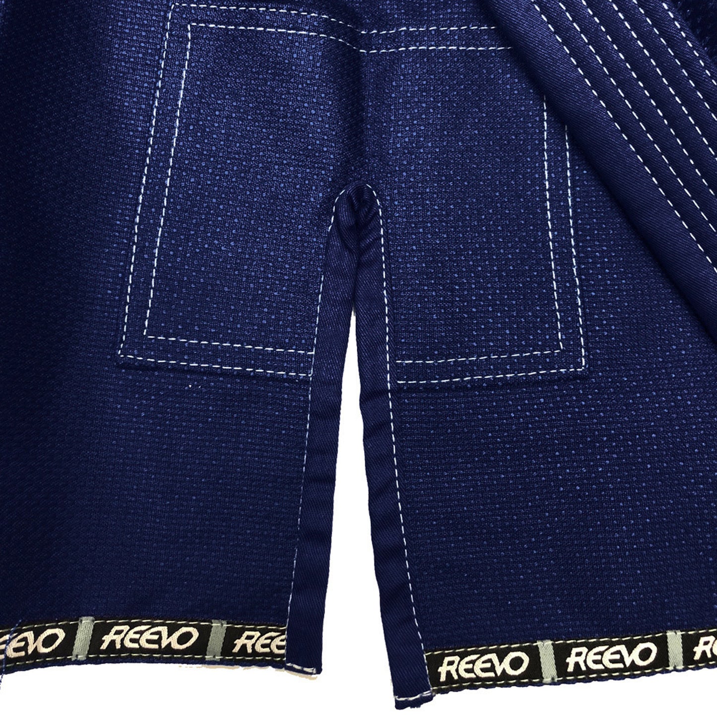 Reevo Guard Ultralight BJJ Gi for Adults and Kids with White Belt - Navy Blue