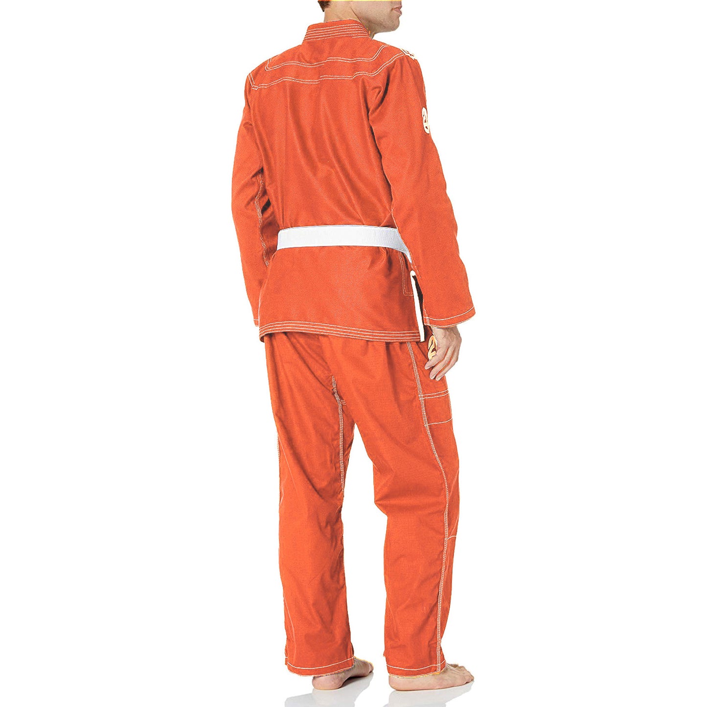 Reevo Guard Ultralight BJJ Gi for Adults and Kids with White Belt - Orange