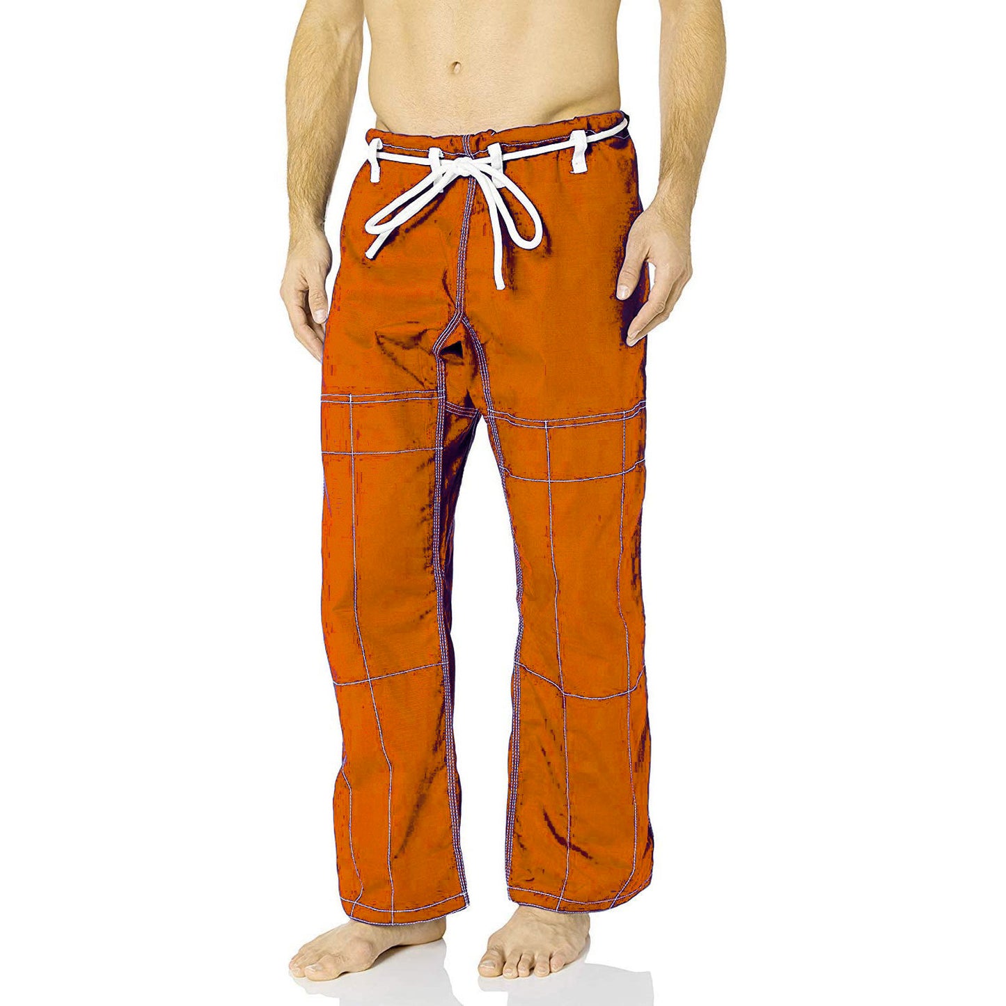 Reevo Guard Ultralight BJJ Gi for Adults and Kids with White Belt - Orange