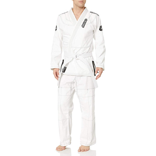 Reevo Guard Ultralight BJJ Gi for Adults and Kids with White Belt - White