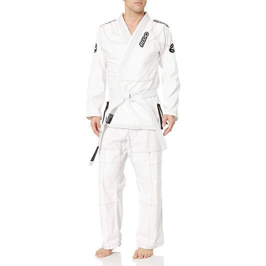 Reevo Guard Ultralight BJJ Gi for Adults and Kids with White Belt - White